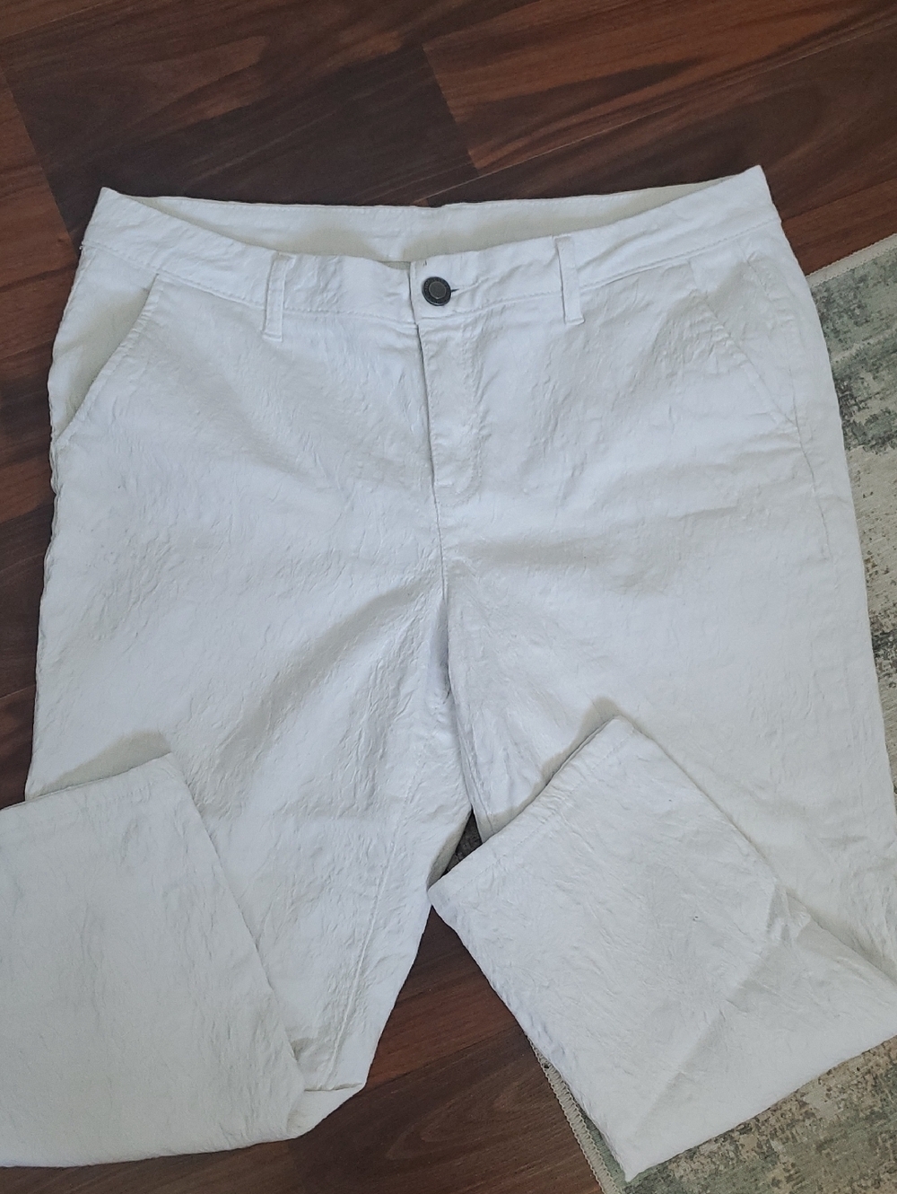 Simply Vera Vera Wang Womens Stretch White Chinos Pants
